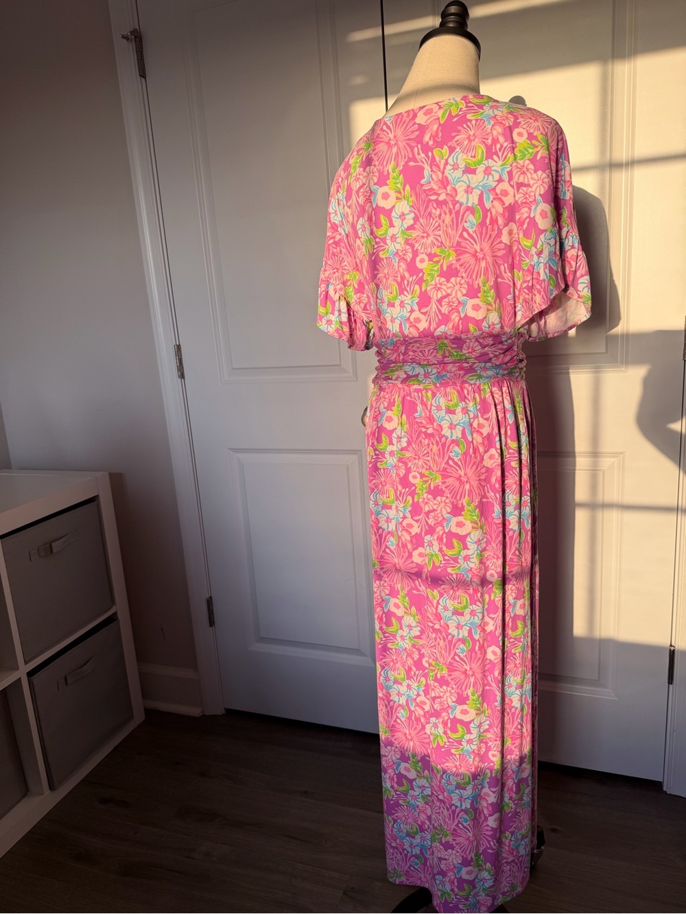 Lilly Pulitzer Pink Multi Floral Scoop Neck Dress SIZE: M - Picture 5 of 14